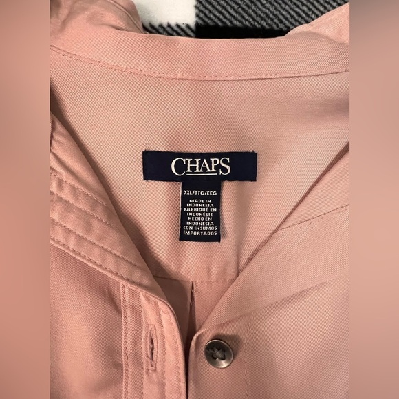 Chaps NEW 2XL Women’s Pretty light pink Button Up Blouse with long sleeves - Picture 3 of 7